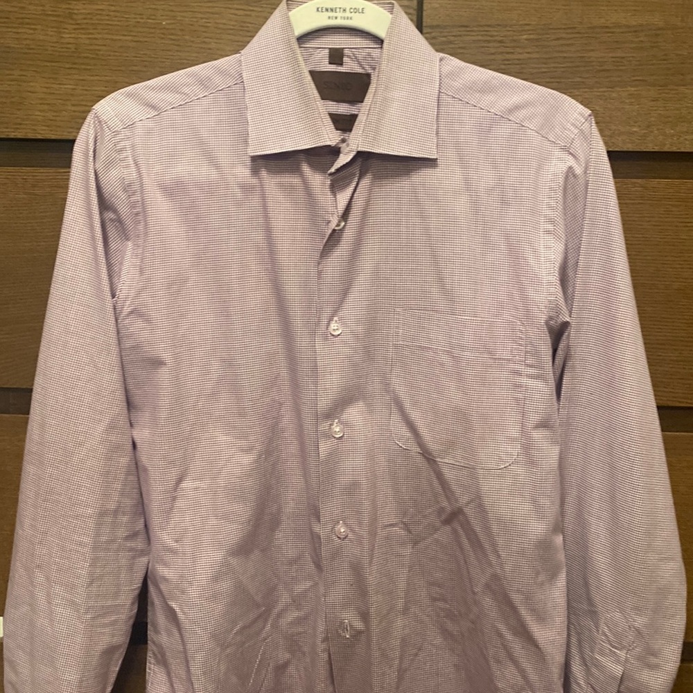 Men dress shirts. Purple and white.